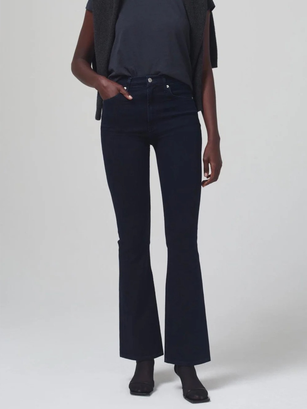 Citizens of Humanity Lilah High Rise Bootcut Jean in Bluefin